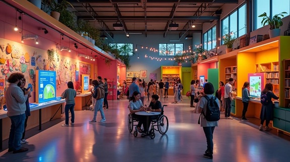 Vibrant community center activities.