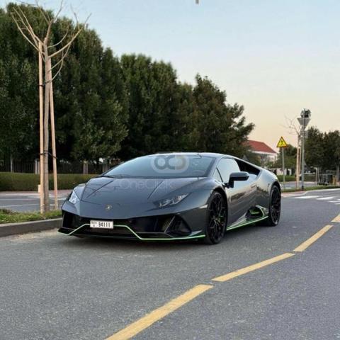 Dark grey Lamborghini Huracán available for Dubai super car rental
